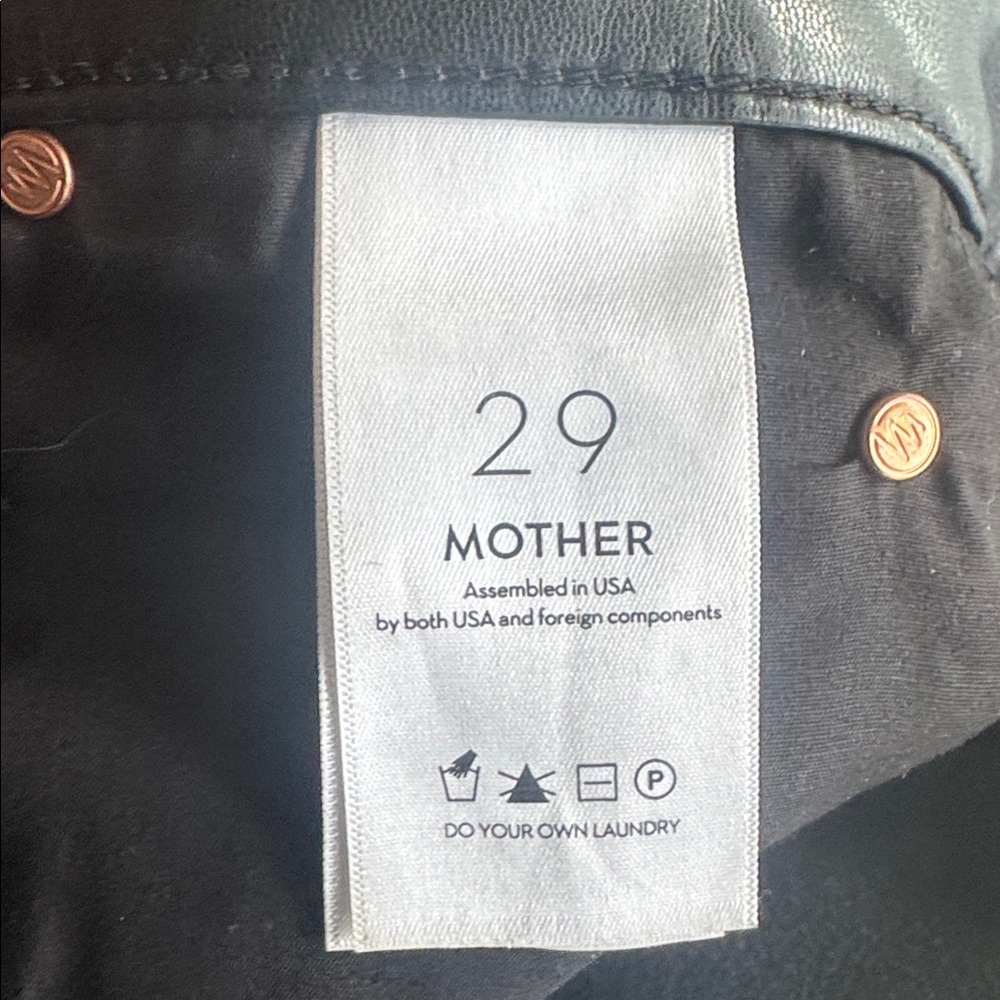 MOTHER black‎ Faux Leather Pants 29 - Picture 7 of 8